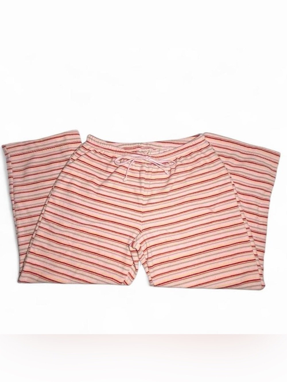 Y2K Striped Pink and Red Drawstring Pajamas